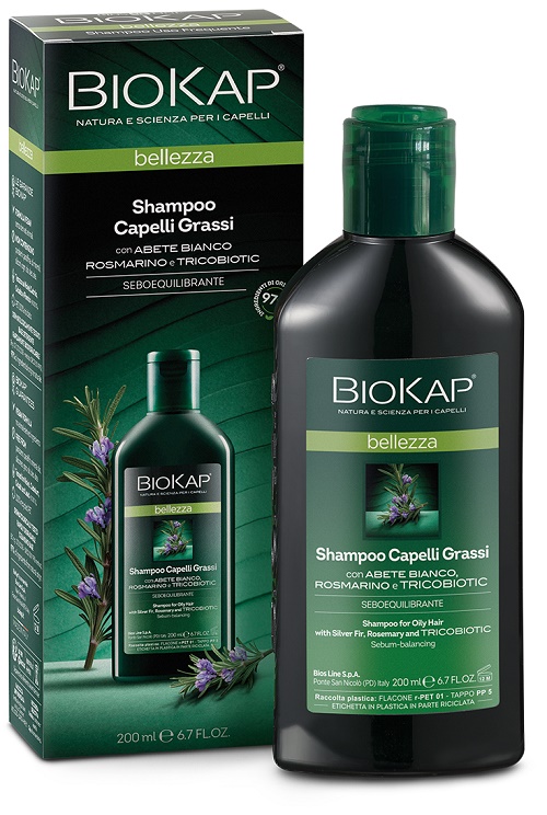 BIOKAP BELLEZZA SHAMPOO CAPELLI GRASSI CON TRICOBIOTIC 200 ML - Farmacia Puddu Baire S.r.l.