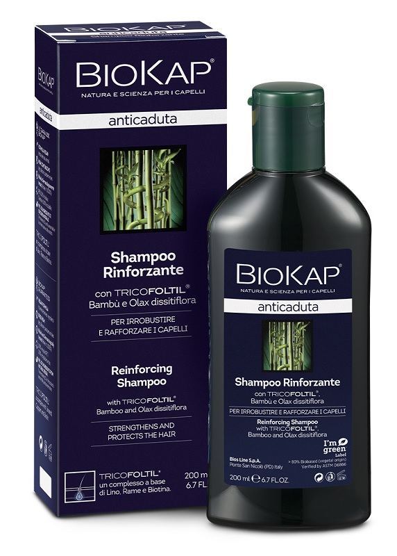 BIOKAP SHAMPOO RINFORZANTE ANTICADUTA CON TRICOBIOTIC NUOVA FORMULA 200 ML - Farmacia Puddu Baire S.r.l.