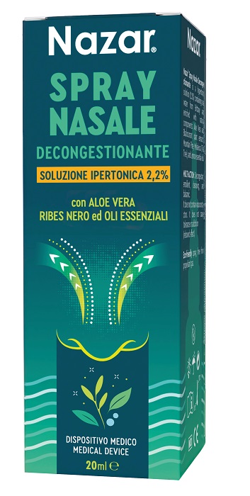 NAZAR SPRAY NASALE DECONGESTIONANTE SOLUZIONE IPERTONICA 2,2% 20 ML - Farmacia Puddu Baire S.r.l.