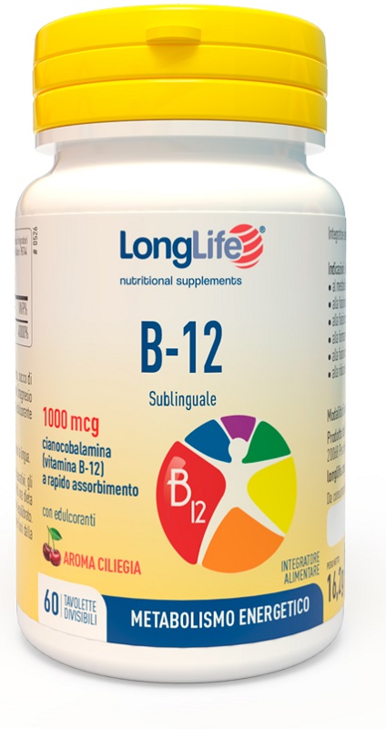 LONGLIFE B12 1000 MCG 60 COMPRESSE - Farmacia Puddu Baire S.r.l.