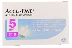 AGO PER PENNA DA INSULINA ACCU-FINE PEN NEEDLE ACCU-CHEK GAUGE 31 X 5MM 100 PEZZI - Farmacia Puddu Baire S.r.l.
