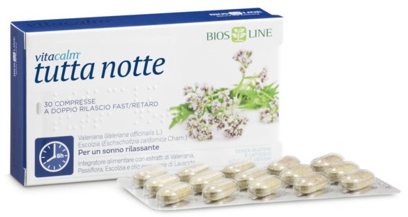 VITACALM TUTTA NOTTE FAST/RETARD 30 COMPRESSE - Farmacia Puddu Baire S.r.l.