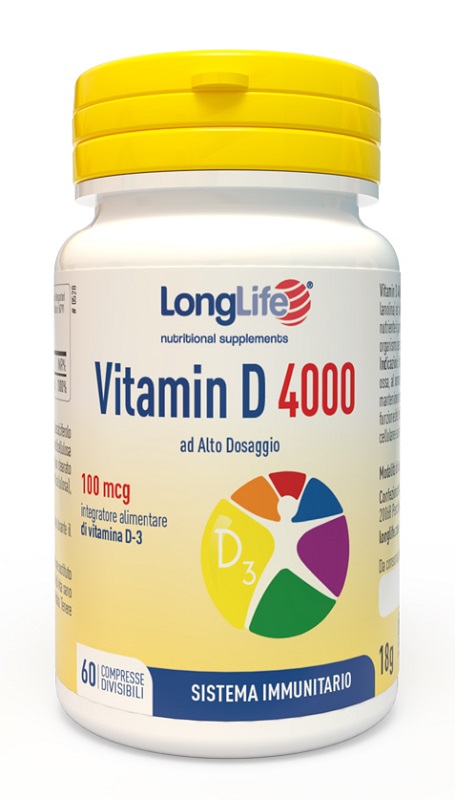 LONGLIFE VITAMIN D 4000UI 60 COMPRESSE - Farmacia Puddu Baire S.r.l.
