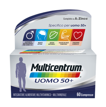 MULTICENTRUM UOMO 50+ 60 COMPRESSE - Farmacia Puddu Baire S.r.l.