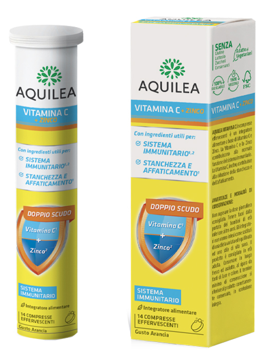 AQUILEA VITAMINA C 14 COMPRESSE EFFERVESCENTI - Farmacia Puddu Baire S.r.l.
