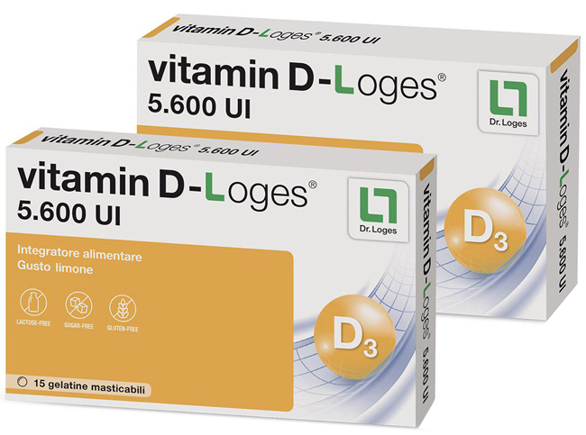 VITAMIN D-LOGES 30 GELATINE MASTICABILI GUSTO LIMONE 42 G - Farmacia Puddu Baire S.r.l.