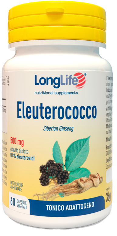 LONGLIFE ELEUTEROCOCCO 0,8% 60 CAPSULE 500MG - Farmacia Puddu Baire S.r.l.