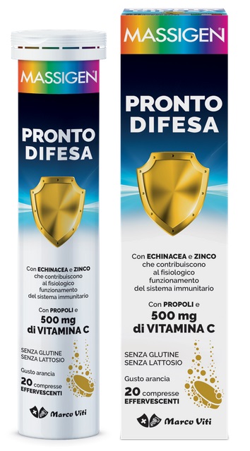 MASSIGEN PRONTO DIFESA 20 COMPRESSE EFFERVESCENTI - Farmacia Puddu Baire S.r.l.