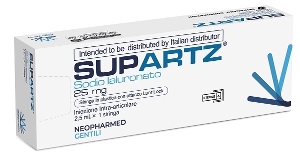 SIRINGA PRERIEMPITA INTRA-ARTICOLARE SUPARTZ ACIDO IALURONICO 25 MG 2,5 ML 1 PEZZO - Farmacia Puddu Baire S.r.l.
