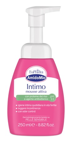 EUPHIDRA AMIDOMIO INTIMO MOUSSE ATTIVA PH 3,5 250 ML - Farmacia Puddu Baire S.r.l.