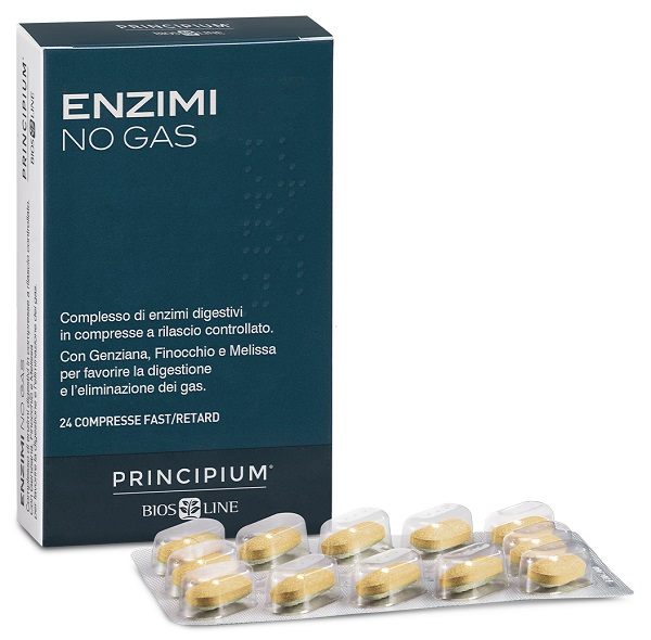 PRINCIPIUM ENZIMI NO GAS FAST/RETARD 24 COMPRESSE - Farmacia Puddu Baire S.r.l.