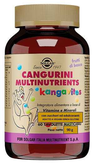 CANGURINI MULTINUTRIENTS FRUTTI BOSCO 60 TAVOLETTE MASTICABILI - Farmacia Puddu Baire S.r.l.