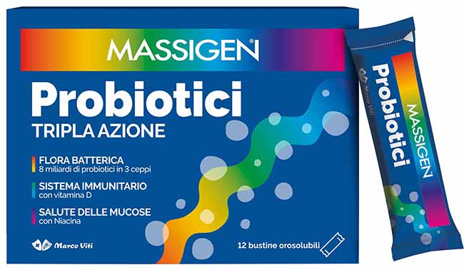 MASSIGEN PROBIOTICI 12 STICKPACK DA 1 G PREZZO PIENO - Farmacia Puddu Baire S.r.l.