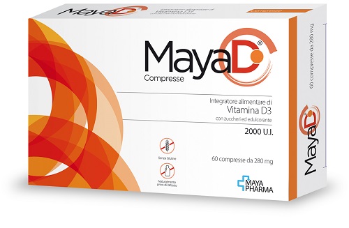 MAYA D 60 COMPRESSE MASTICABILI DA 280 MG - Farmacia Puddu Baire S.r.l.