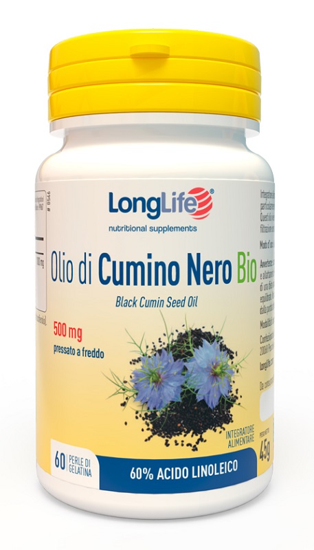 LONGLIFE OLIO DI CUMINO NERO BIO 60 PERLE IN GELATINA - Farmacia Puddu Baire S.r.l.