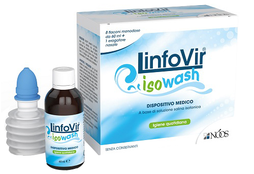 SOLUZIONE SALINA ISOTONICA LINFOVIR ISOWASH 8 FLACONI DA 60 ML - Farmacia Puddu Baire S.r.l.