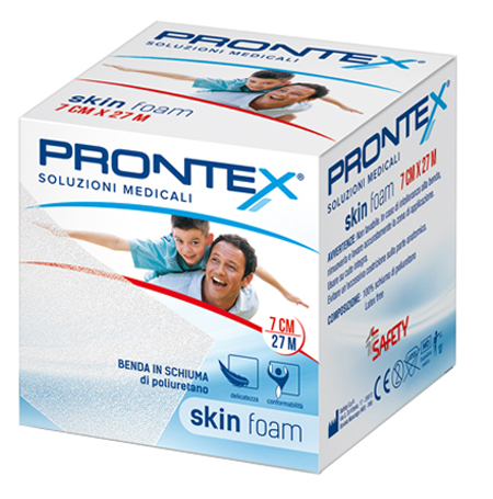 BENDA IN SCHIUMA PRONTEX SKIN FOAM M 27 X 7 CM BIANCO - Farmacia Puddu Baire S.r.l.