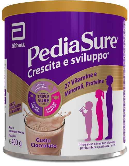 PEDIASURE CRESCITA&SVILUPPO CIOCCOLATO 400 G - Farmacia Puddu Baire S.r.l.