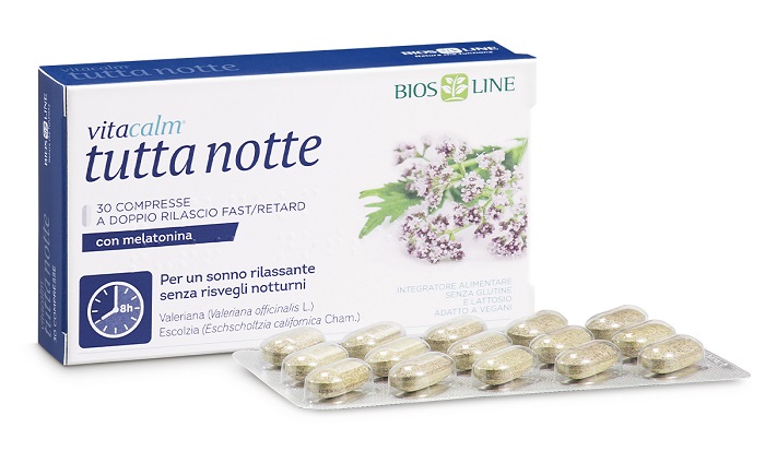VITACALM TUTTA NOTTE CON MELATONINA 60 COMPRESSE - Farmacia Puddu Baire S.r.l.