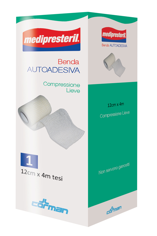 MEDIPRESTERIL BENDA AUTOADESIVA 12X400 CM 1 PEZZO - Farmacia Puddu Baire S.r.l.