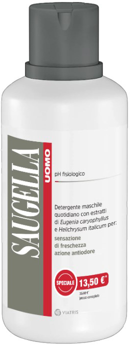 SAUGELLA UOMO DETERGENTE 500 ML TAGLIO PREZZO - Farmacia Puddu Baire S.r.l.