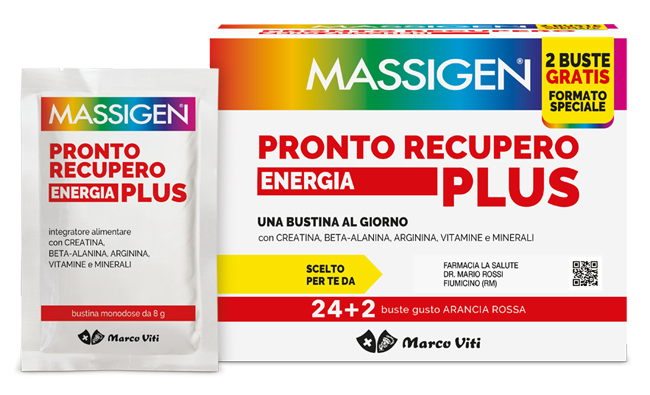 MASSIGEN PRONTO RECUPERO ENERGIA PLUS 24 BUSTINE + 2 BUSTINE - Farmacia Puddu Baire S.r.l.