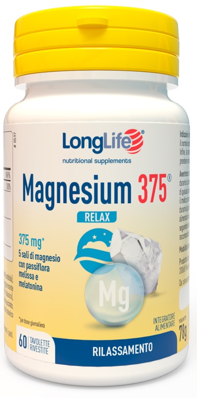 LONGLIFE MAGNESIUM 375 RELAX 60 TAVOLETTE - Farmacia Puddu Baire S.r.l.