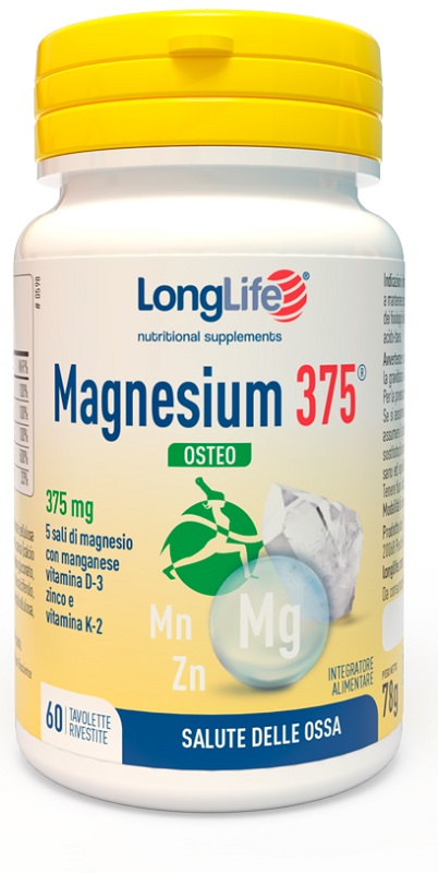 LONGLIFE MAGNESIUM 375 OSTEO 60 TAVOLETTE - Farmacia Puddu Baire S.r.l.