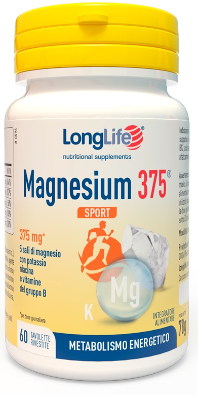 LONGLIFE MAGNESIUM 375 SPORT 60 TAVOLETTE - Farmacia Puddu Baire S.r.l.