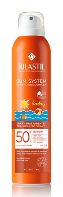 RILASTIL SUN SYSTEM BABY TRANSPARENT SPRAY SPF50+ 200 ML - Farmacia Puddu Baire S.r.l.
