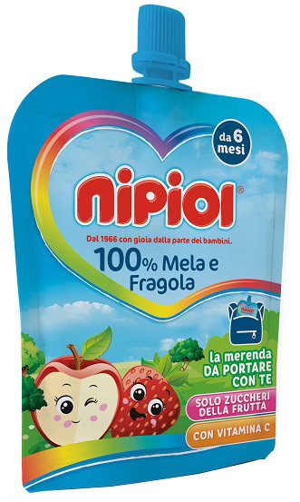 NIPIOL PUREA POUCH MELA FRAGOLA 85 G - Farmacia Puddu Baire S.r.l.