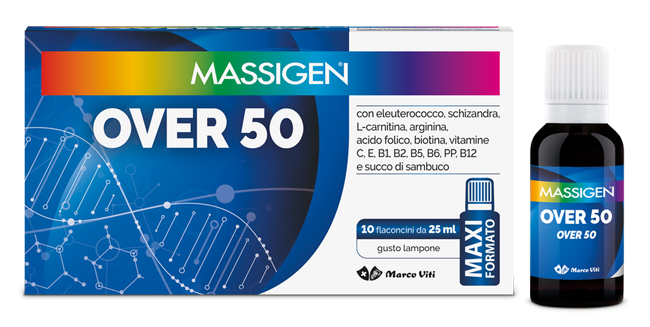 MASSIGEN OVER 50 10 FLACONI DA 25 ML - Farmacia Puddu Baire S.r.l.