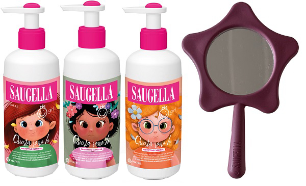 SAUGELLA BUNDLE GIRL DETERGENTE INTIMO QUESTA SONO IO PROTETTIVO LENITIVO 200 ML + GADGET SPECCHIO OMAGGIO - Farmacia Puddu Baire S.r.l.