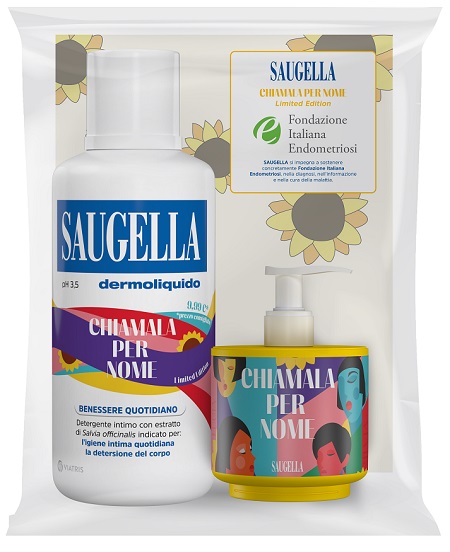 SAUGELLA BUNDLE DERMOLIQUIDO CHIAMALA PER NOME ENDOMETRIOSI PH 3,5 DETERGENTE INTIMO BENESSERE QUOTIDIANO 500ML + 150ML ACTI 3 IN OMAGGIO - Farmacia Puddu Baire S.r.l.