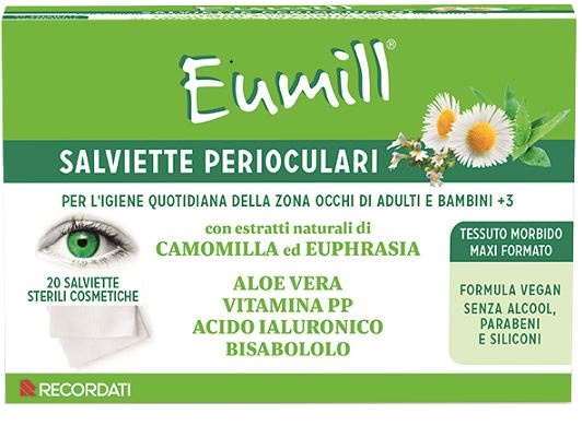 EUMILL SALVIETTE PERIOCULARI 20 PEZZI - Farmacia Puddu Baire S.r.l.