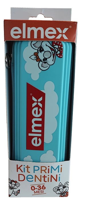 ELMEX KIT PRIMI DENTINI 0-36 MESI 1 ELMEX BIMBI DENTIFRICIO 50 ML + 1 ELMEX SPAZZOLINO BIMBI EDUCATIVO NEW 0-3 ANNI - Farmacia Puddu Baire S.r.l.