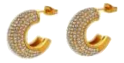 ATELIER FRATTINA 59 ORECCHINO CERCHIO ORO STRASS - Farmacia Puddu Baire S.r.l.