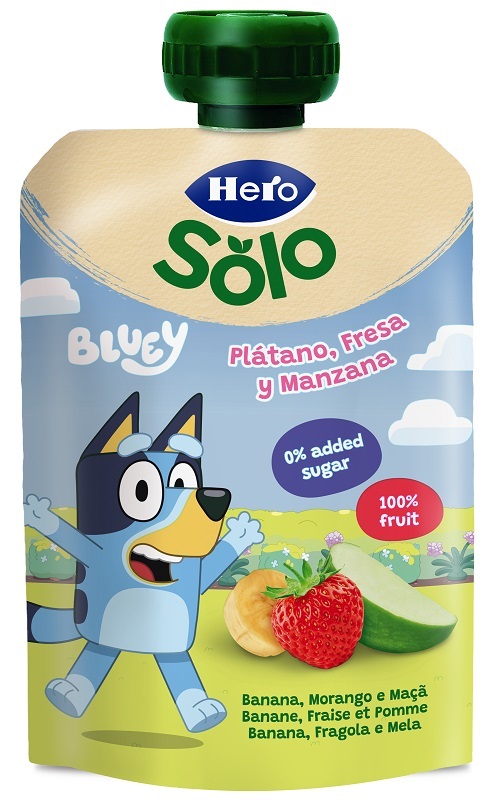 HERO SOLO POUCH BLUEY MELA/BANANA/FRAGOLA 100 G - Farmacia Puddu Baire S.r.l.