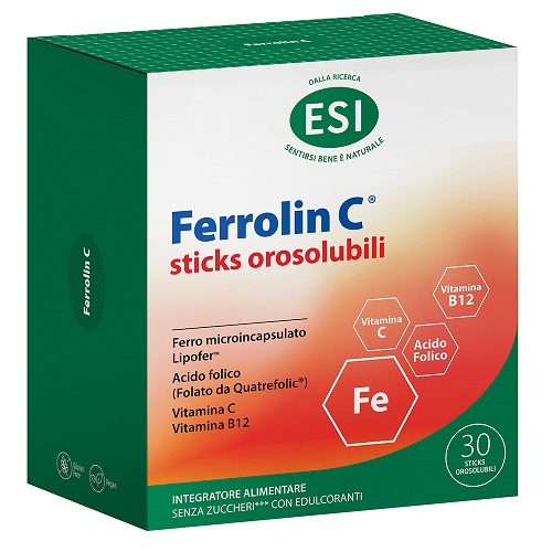 ESI FERROLIN C 30 STICK OROSOLUBILI - Farmacia Puddu Baire S.r.l.