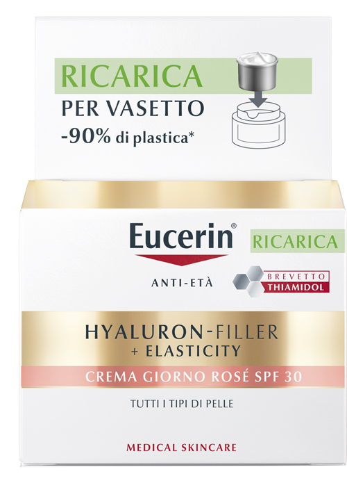 EUCERIN HYALURON-FILLER + ELASTICITY CREMA GIORNO ROSE' SPF30 RICARICA 50 ML - Farmacia Puddu Baire S.r.l.