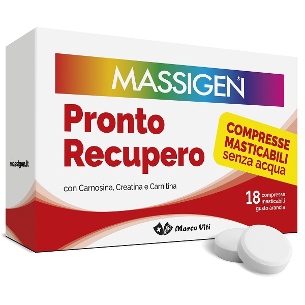 MASSIGEN PRONTO RECUPERO 18 COMPRESSE MASTICABILI - Farmacia Puddu Baire S.r.l.