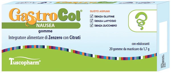 GASTROCOL NAUSEA GOMME GUSTO AGRUMI 34 G - Farmacia Puddu Baire S.r.l.