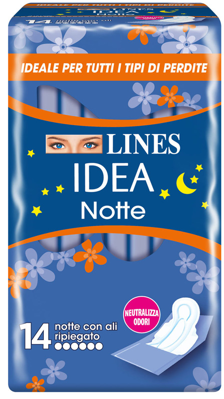 LINES IDEA NOTTE CON ALI RIPIEGATE 14 PEZZI - Farmacia Puddu Baire S.r.l.