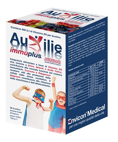 AUXILIE IMMUPLUS JUNIOR SOLUBILE 30 STICK PACK - Farmacia Puddu Baire S.r.l.