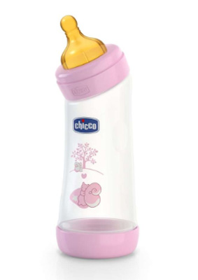 CHICCO BIBERON WELL BEING ANGOLATO IN POLIPROPILENE GIRL DA 250 ML NORMAL LATTICE - Farmacia Puddu Baire S.r.l.