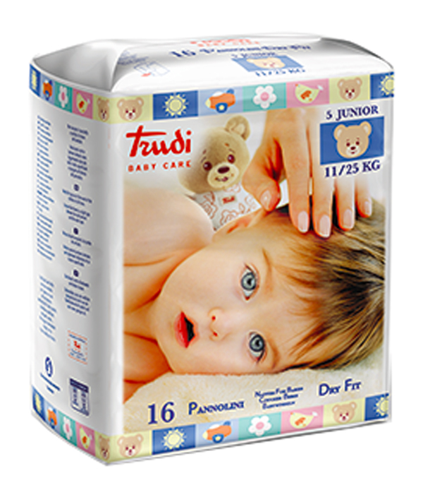 TRUDI BABY CARE PANNOLINO DRY FIT JUNIOR 11/25 KG 16 PEZZI - Farmacia Puddu Baire S.r.l.