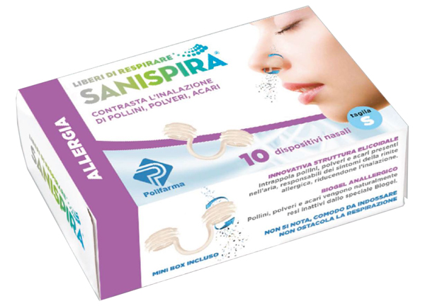 SANISPIRA ALLERGIA DISPOSITIVO NASALE 10 PEZZI TAGLIA S - Farmacia Puddu Baire S.r.l.