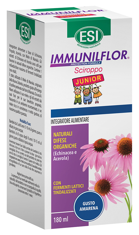 ESI IMMUNILFLOR SCIROPPO JUNIOR 180 ML - Farmacia Puddu Baire S.r.l.