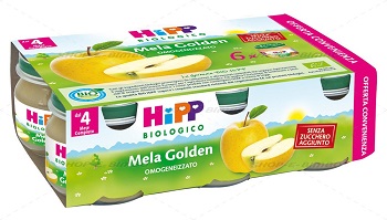 HIPP BIO OMOGENEIZZATO MELA GOLDEN 6X80 G - Farmacia Puddu Baire S.r.l.