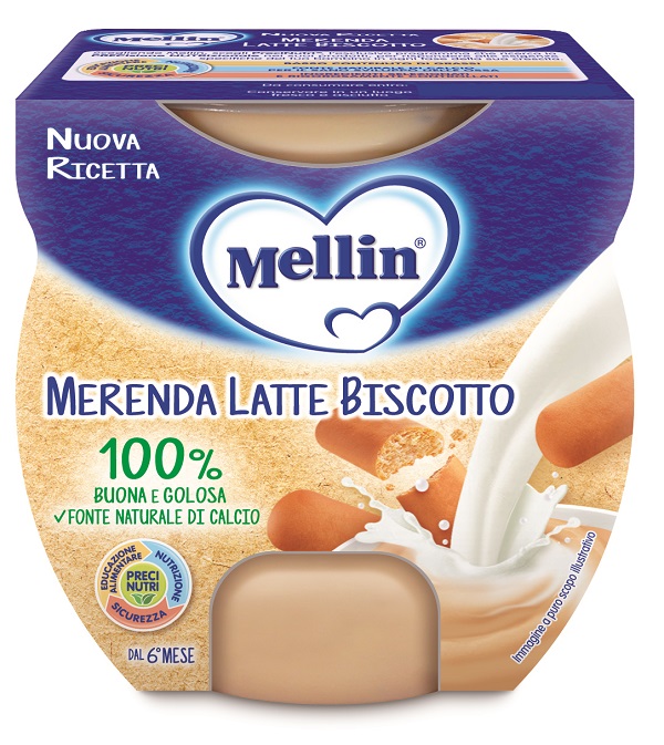 MELLIN MERENDA LATTE BISCOTTO 2 X 100 G - Farmacia Puddu Baire S.r.l.